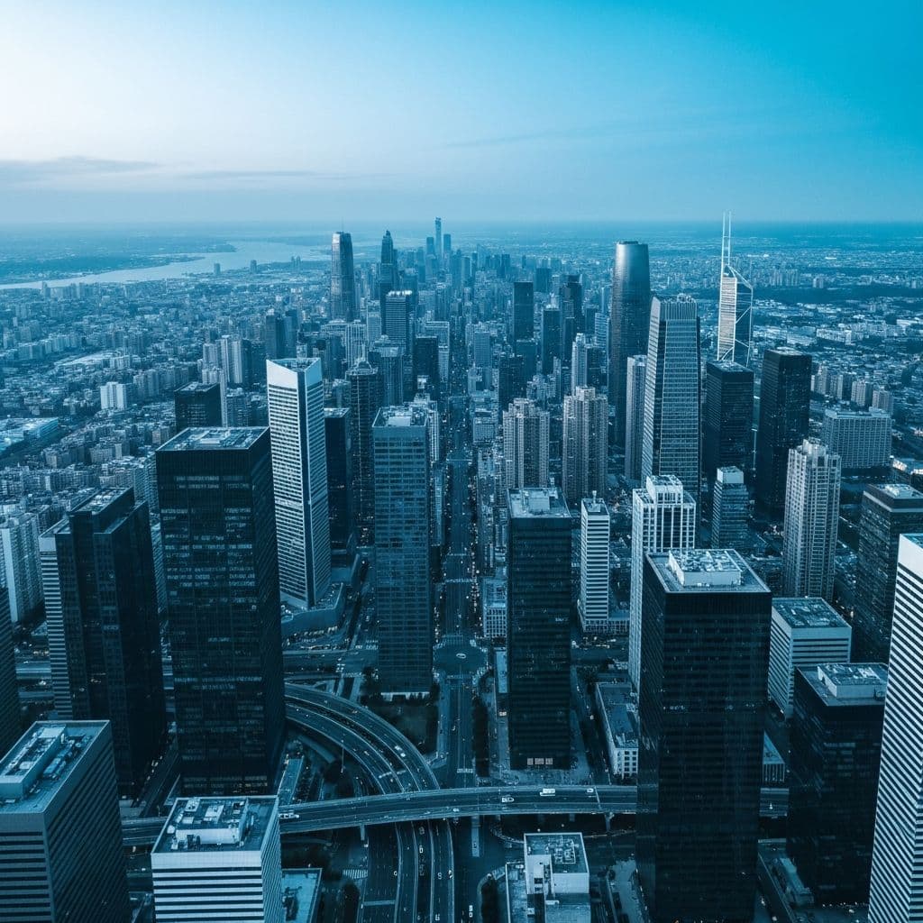 City skyline background